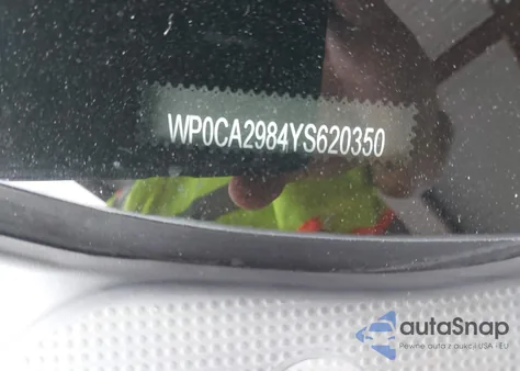 2000 Porsche Boxster z USA, uszkodzony, nr VIN WP0CA2984YS620350